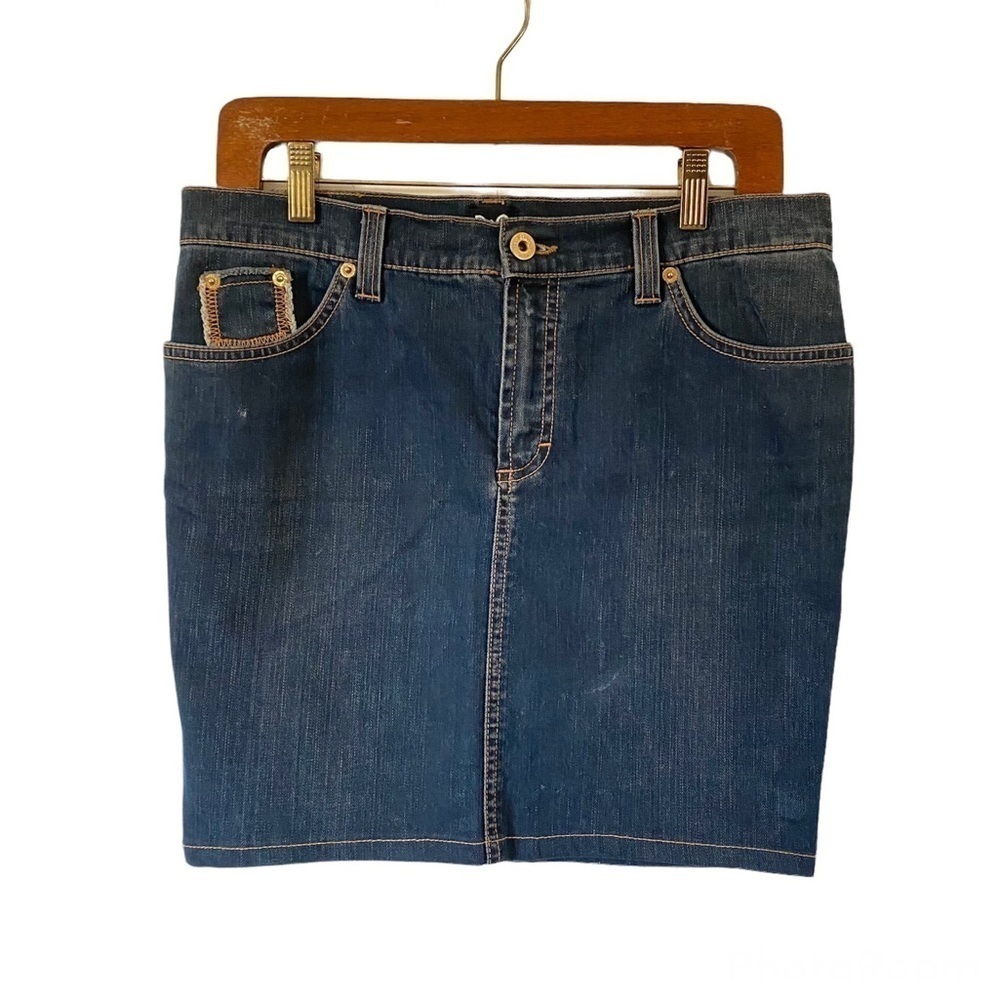 Dolce & Gabbana Vintage Y2K Jean Mini Skirt 90s Retro‎ Low Rise Womens 28